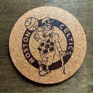 Boston Celtics Logo Laser Engraved Cork Coaster